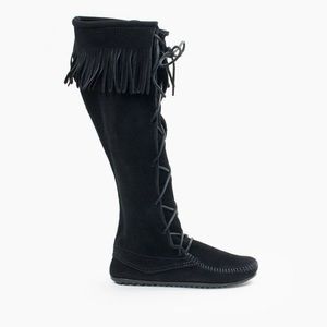 Minnetonka Front Lace Knee High Boots